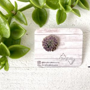 Black Dahlia Enamel Pin