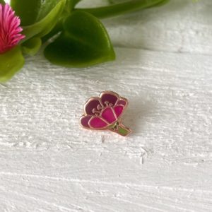 Floral Enamel Pin (Pink)
