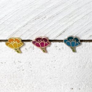 Floral Enamel Pin Set