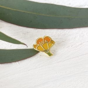Floral Enamel Pin (Gold)