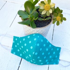 Dotted Aqua Face Mask